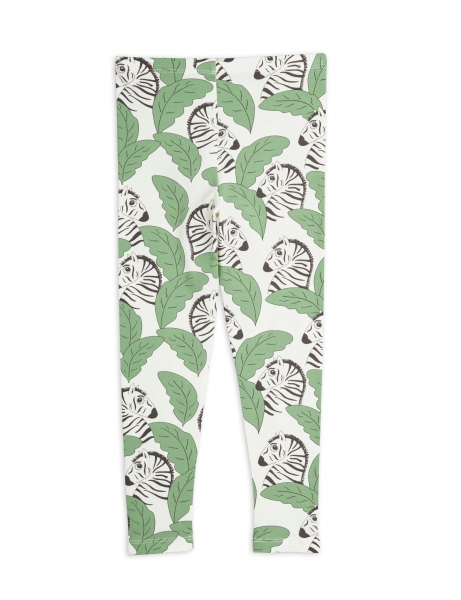 MINI RODINI Leggings Zebras - grün